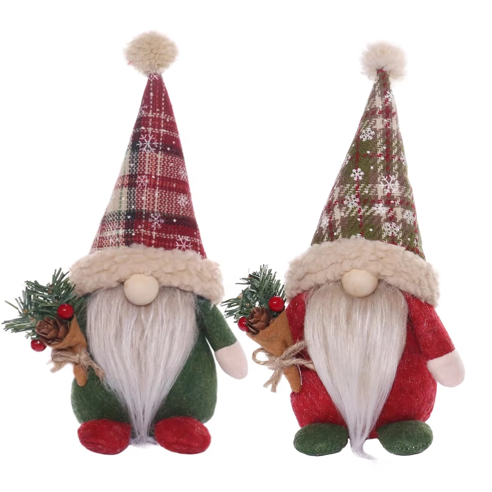 Luxury Christmas Gnome Decoration Gifts Faceless Santa Claus Long Plush Doll Ornaments