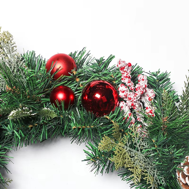 Christmas Wreath Front Door Window Hanging Garland Pine Cone Artificial Wreath Xmas Tree Ornaments  Navidad Christmas Decor