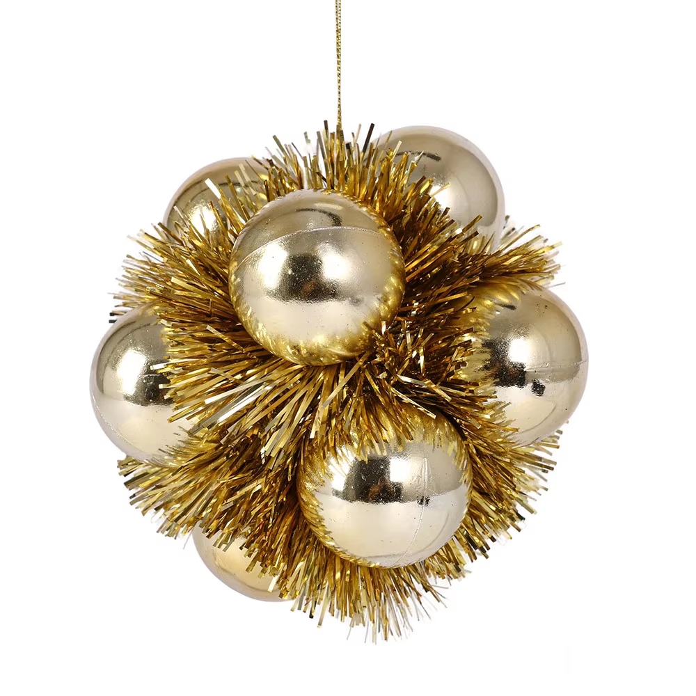 Electroplated Plastic Christmas Ball Pendant Customized Pattern Christmas Ball Decoration Handmade Tree Ornament